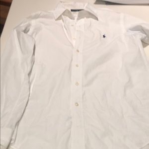 Used white polo Ralph Lauren burton up